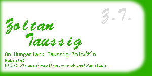 zoltan taussig business card